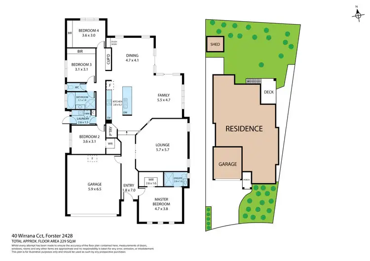 Floorplan of Homely house listing, 40 Wirrana Circuit, Forster NSW 2428