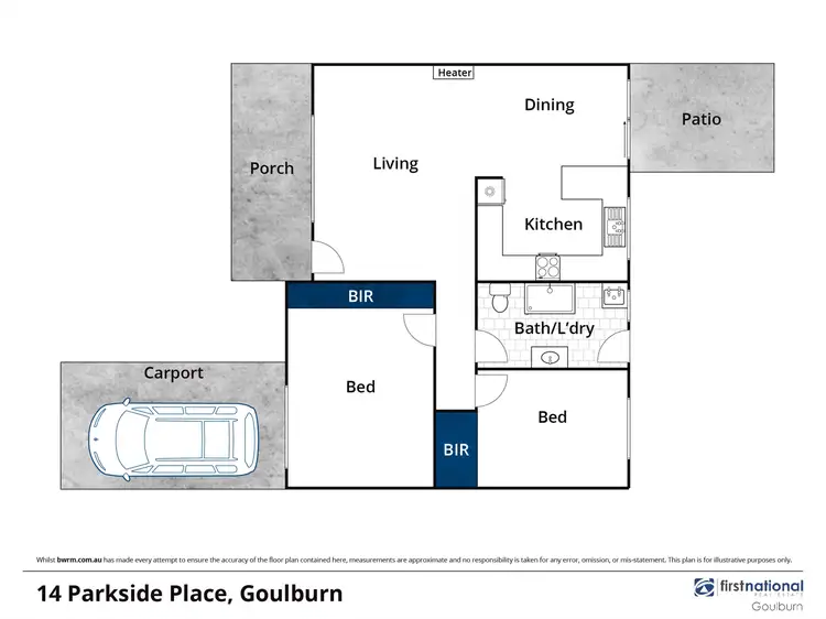 Floorplan of Homely unit listing, 14 Parkside Place, Goulburn NSW 2580