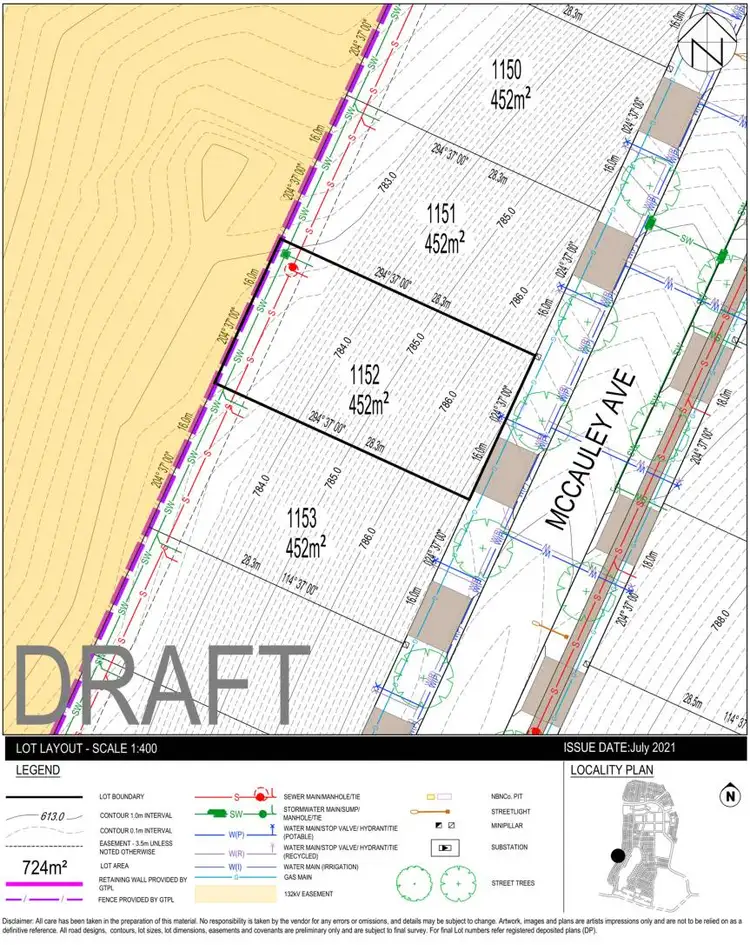 Floorplan of Homely land listing, 57 McCauley Avenue, Googong NSW 2620