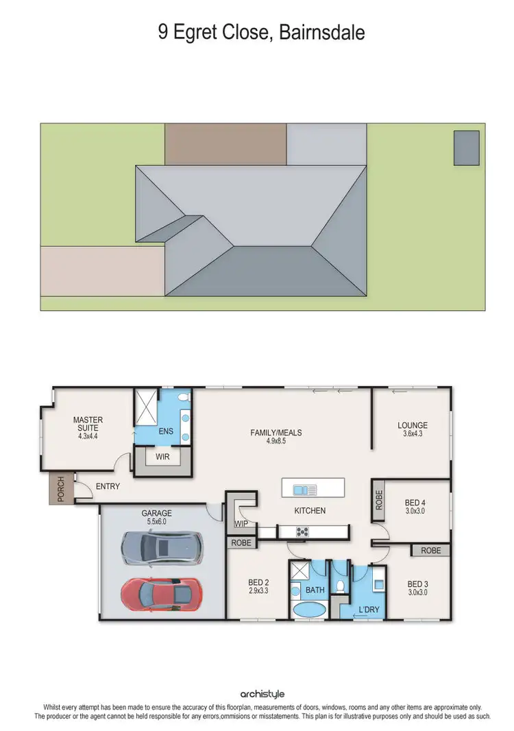Floorplan of Homely house listing, 9 Egret Avenue, Bairnsdale VIC 3875