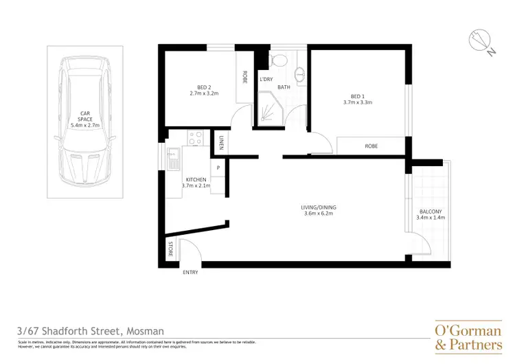 Floorplan of Homely apartment listing, 3/67 Shadforth Street, Mosman NSW 2088