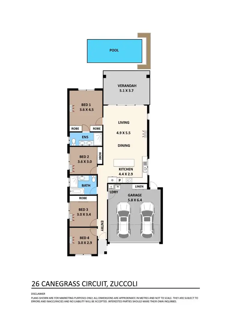 Floorplan of Homely house listing, 26 Canegrass Circuit, Zuccoli NT 832