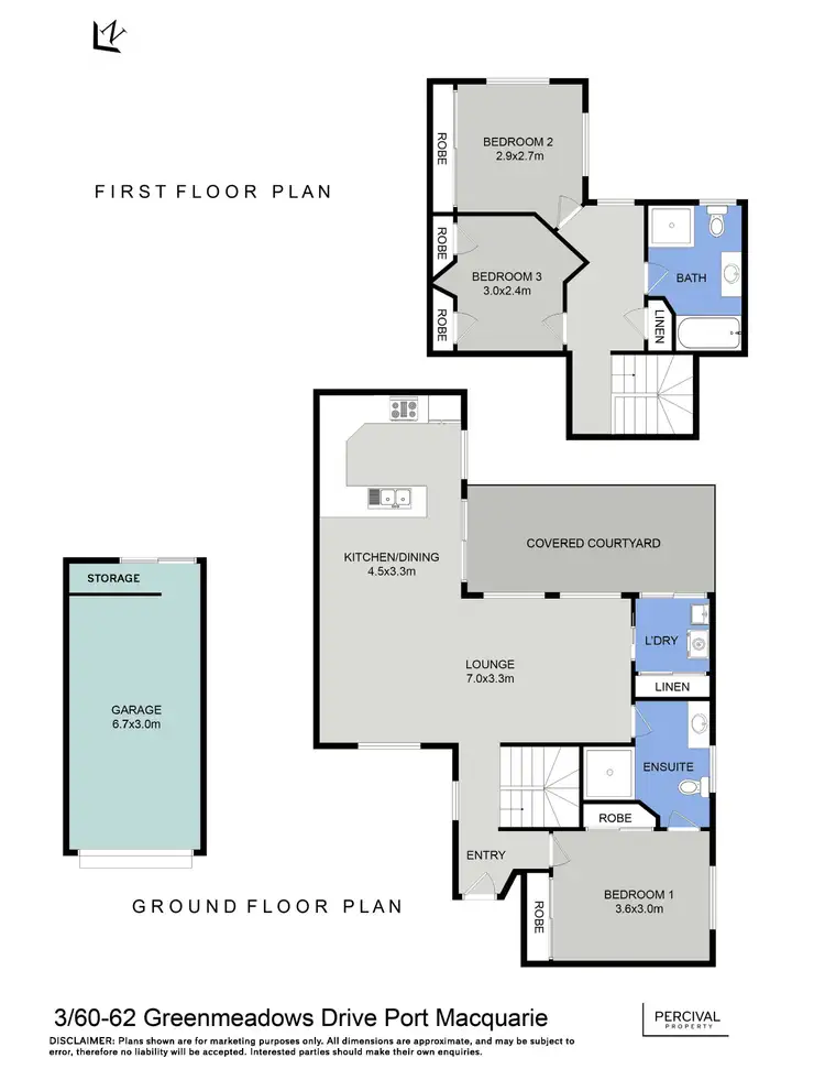 Floorplan of Homely townhouse listing, 3/60-62 Greenmeadows Drive, Port Macquarie NSW 2444