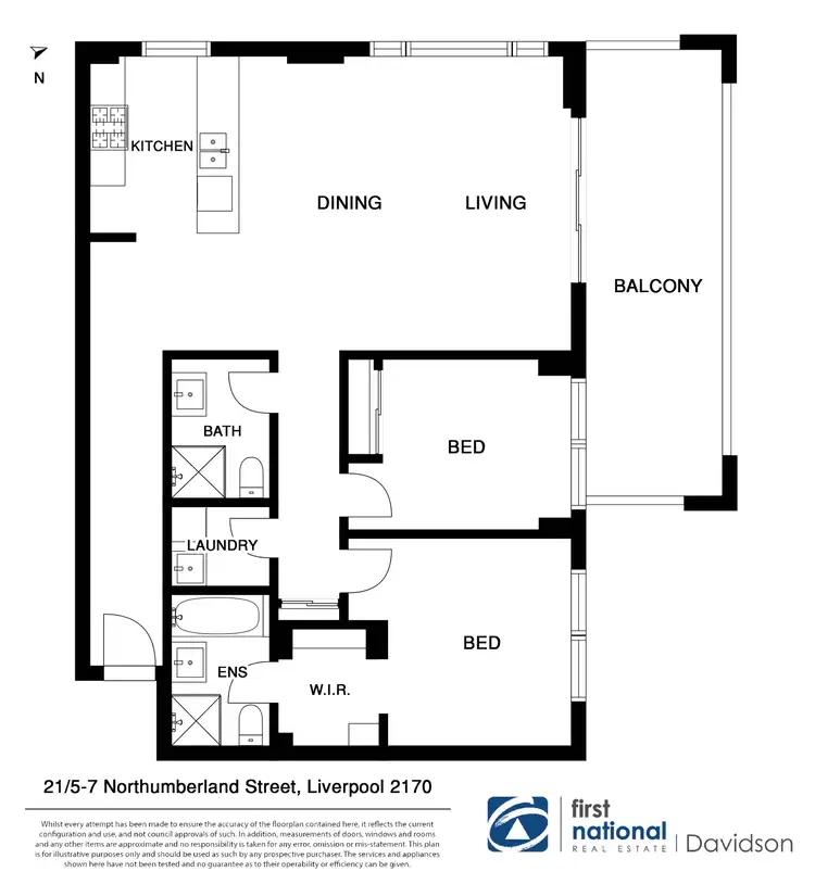 Floorplan of Homely unit listing, 21/5-7 Northumberland Street, Liverpool NSW 2170