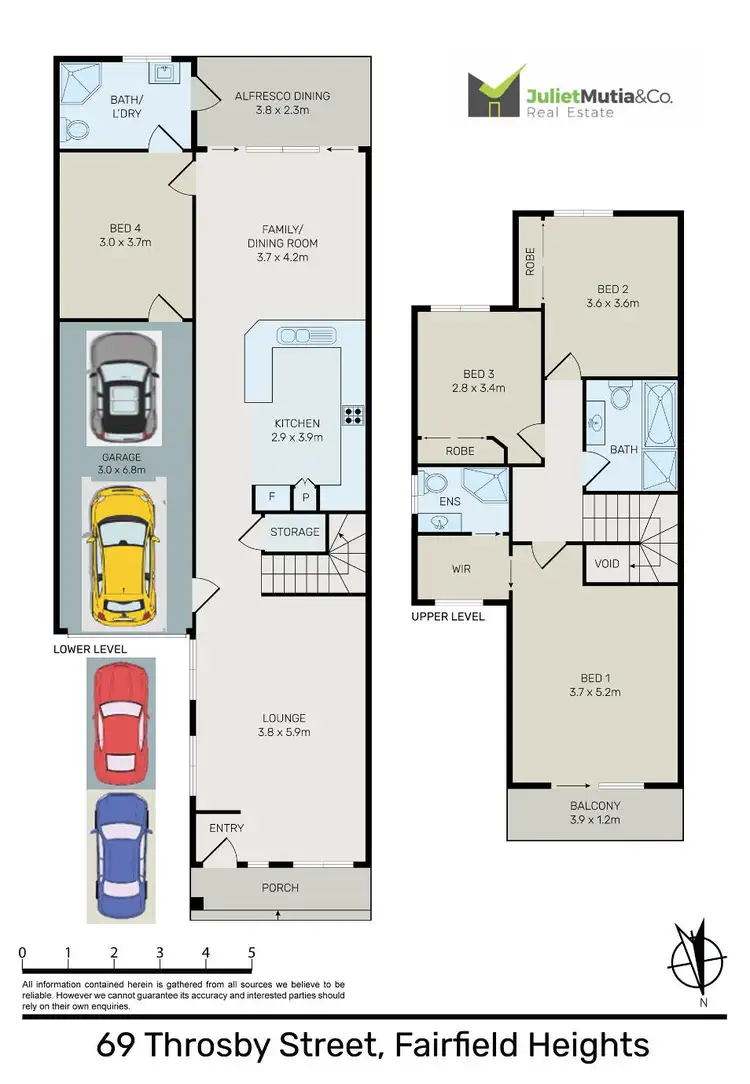 Floorplan of Homely semi-detached listing, 69 Throsby Street, Fairfield Heights NSW 2165