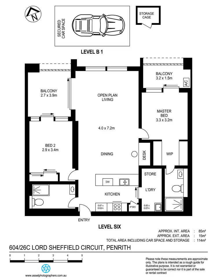 Floorplan of Homely apartment listing, 604/26C Lord Sheffield Circuit, Penrith NSW 2750