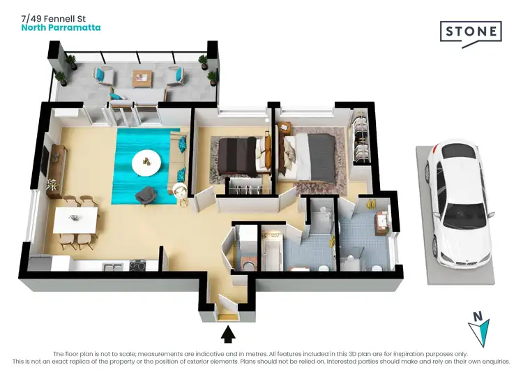 Floorplan of Homely apartment listing, 7/49 Fennell Street, North Parramatta NSW 2151
