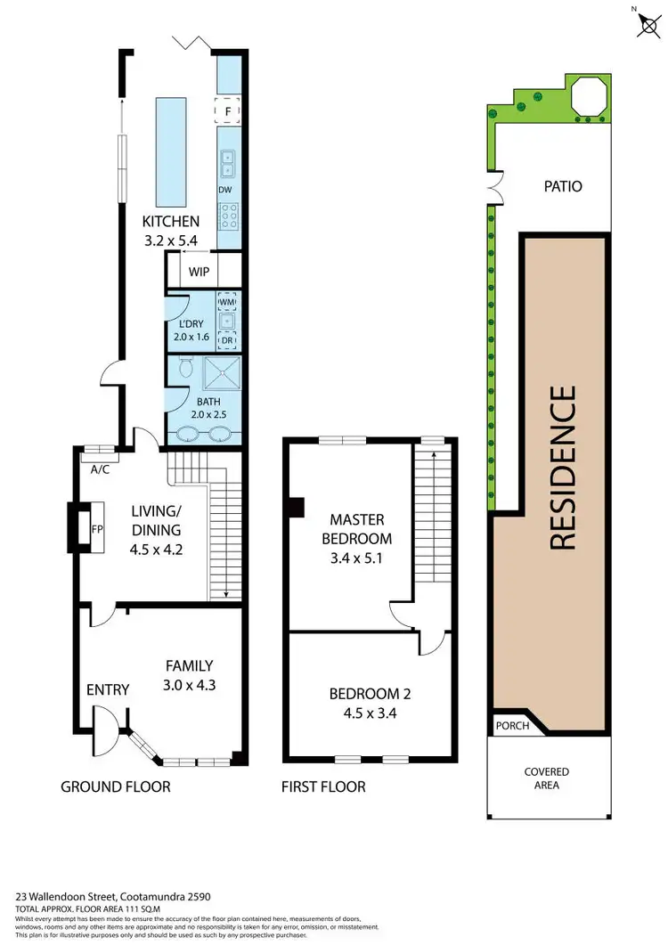 Floorplan of Homely semi-detached listing, 23 Wallendoon Street, Cootamundra NSW 2590