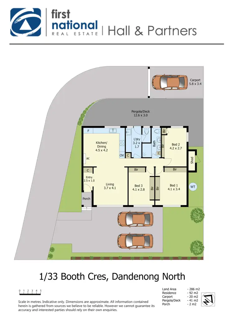 Floorplan of Homely unit listing, 1/33 Booth Crescent, Dandenong North VIC 3175