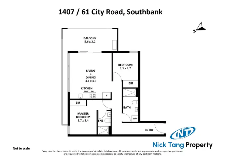 Floorplan of Homely apartment listing, 1407/61 City Road, Southbank VIC 3006