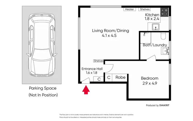 Floorplan of Homely apartment listing, 1/20 Park Avenue, Richmond VIC 3121