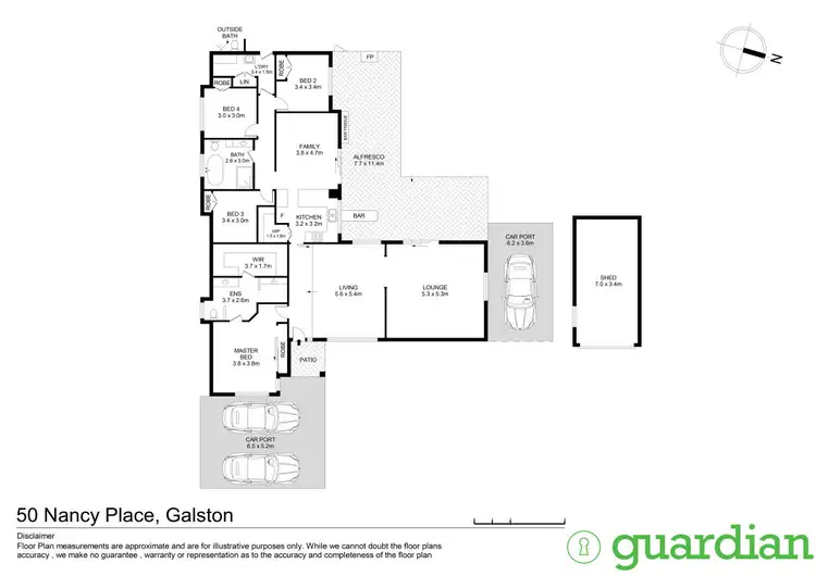 Floorplan of Homely house listing, 50 Nancy Place, Galston NSW 2159