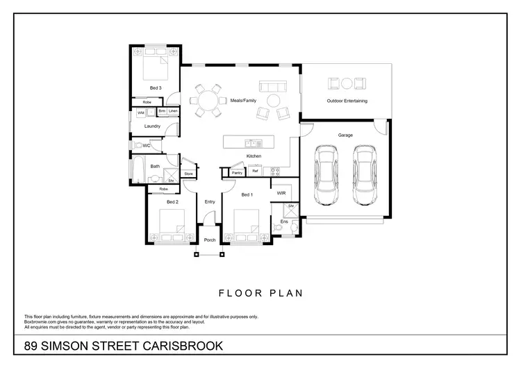 Floorplan of Homely house listing, 89 Simson Street, Carisbrook VIC 3464