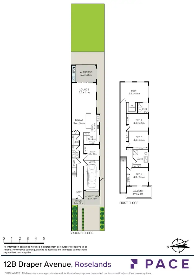 Floorplan of Homely semi-detached listing, 12B Draper Avenue, Roselands NSW 2196