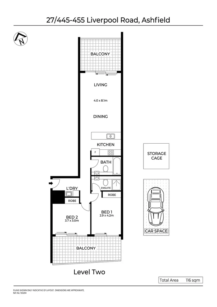 Floorplan of Homely apartment listing, 27/445-455 Liverpool Road, Ashfield NSW 2131