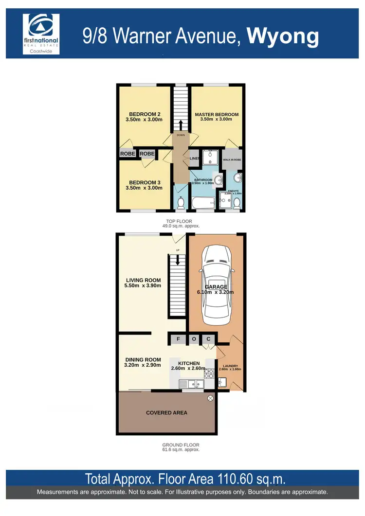 Floorplan of Homely townhouse listing, 9/8 Warner Avenue, Wyong NSW 2259