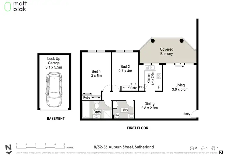 Floorplan of Homely apartment listing, 8/52-56 Auburn Street, Sutherland NSW 2232