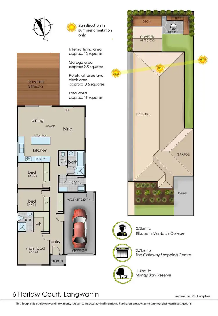 Floorplan of Homely house listing, 6 Harlaw Court, Langwarrin VIC 3910