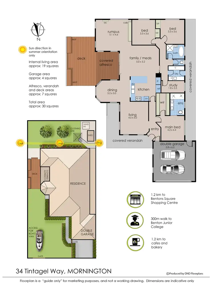 Floorplan of Homely house listing, 34 Tintagel Way, Mornington VIC 3931