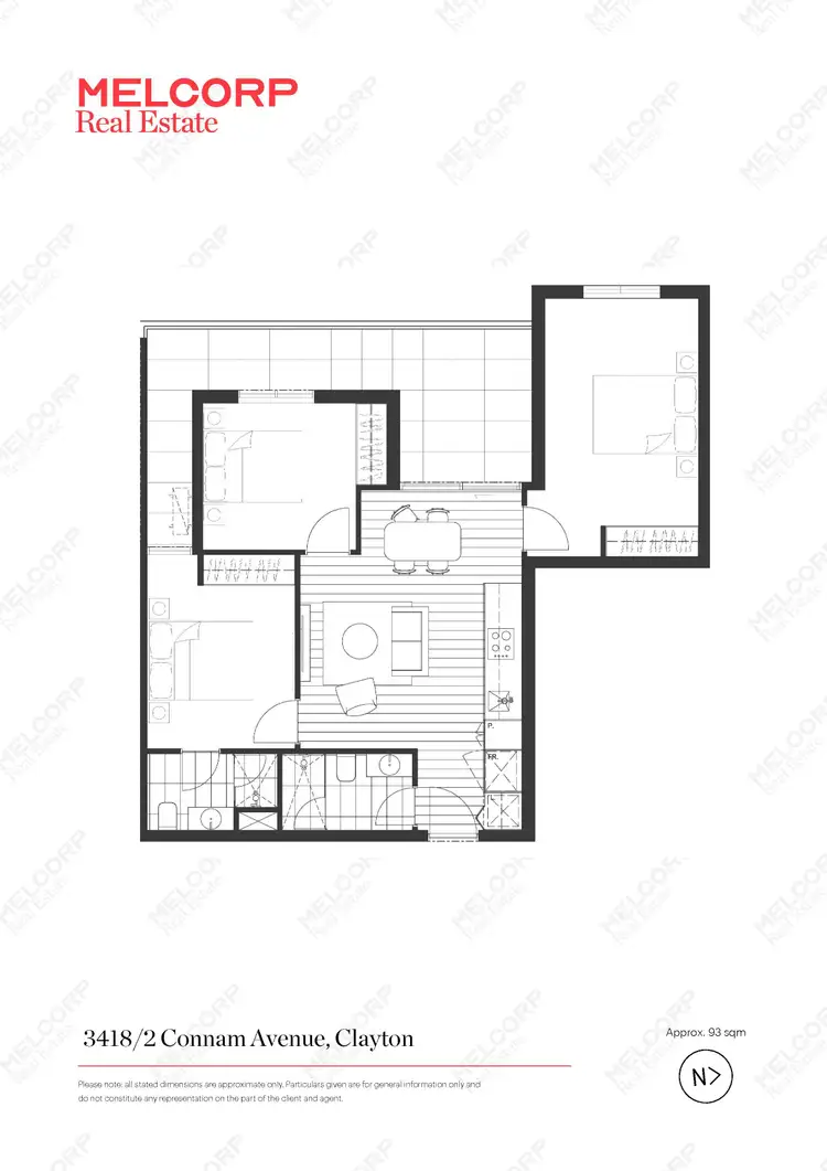 Floorplan of Homely apartment listing, 418/2 Connam Avenue, Clayton VIC 3168