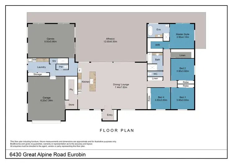 Floorplan of Homely rural property listing, 6430 Great Alpine Road, Eurobin VIC 3739