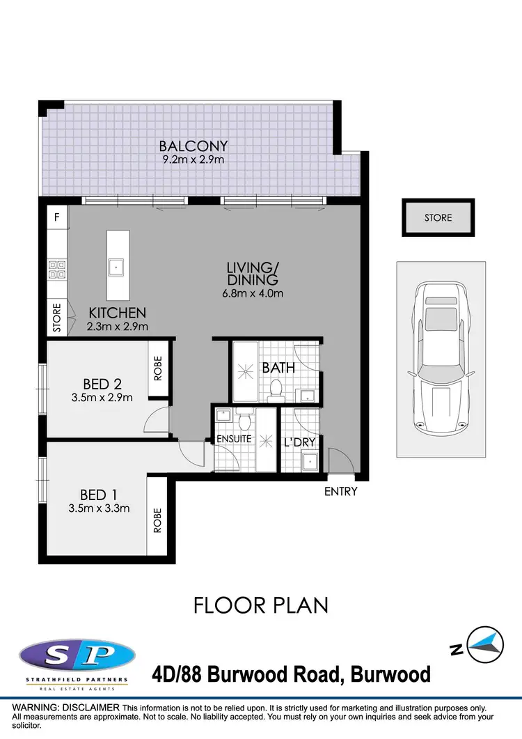 Floorplan of Homely apartment listing, 4D/88 Burwood Road, Burwood NSW 2134