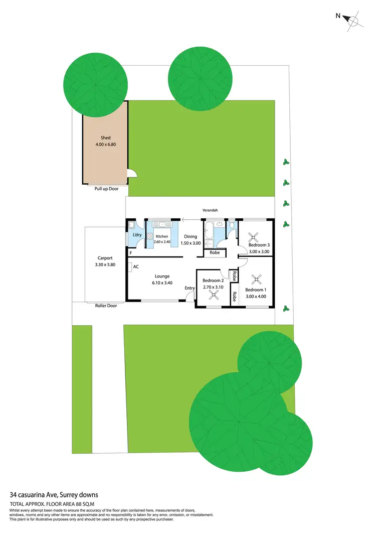 Floorplan of Homely house listing, 34 Casuarina Avenue, Surrey Downs SA 5126