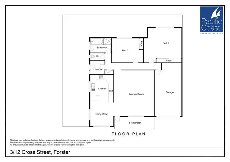 Floorplan of Homely villa listing, 3/12 Cross Street, Forster NSW 2428