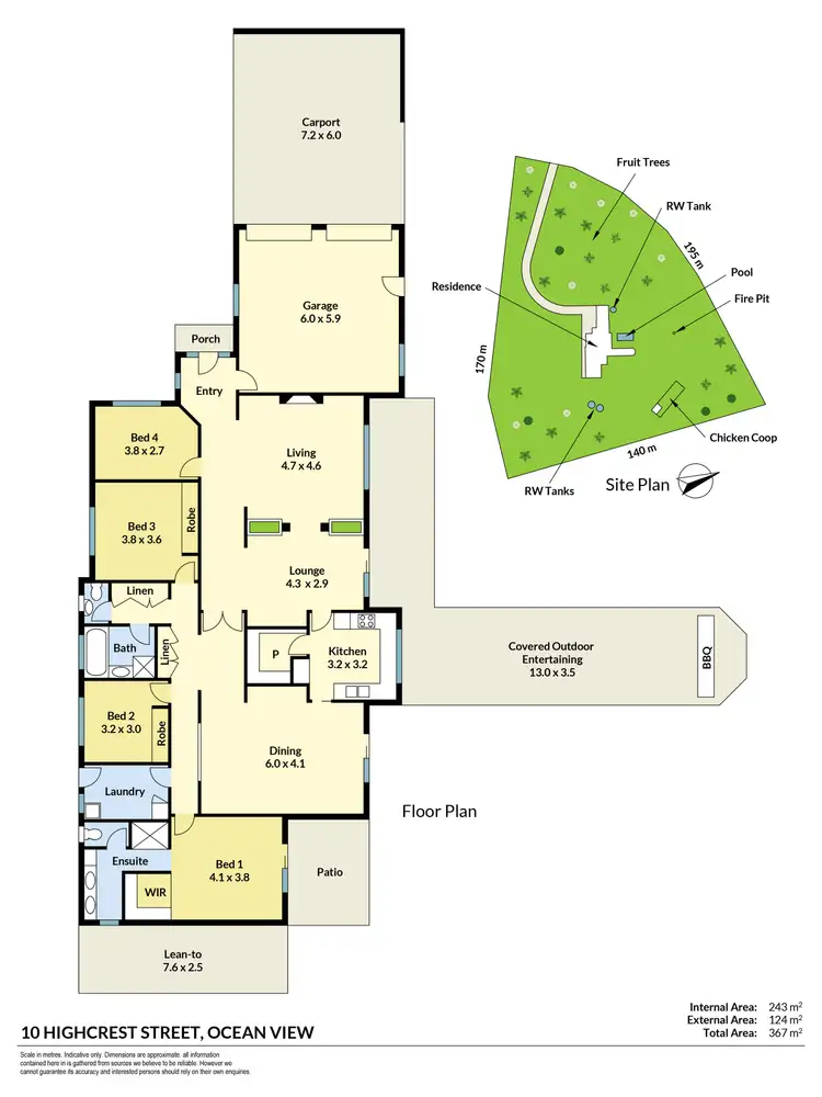 Floorplan of Homely house listing, 10 Highcrest Street, Ocean View QLD 4521