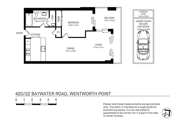 Floorplan of Homely apartment listing, 420/22 Baywater Drive, Wentworth Point NSW 2127