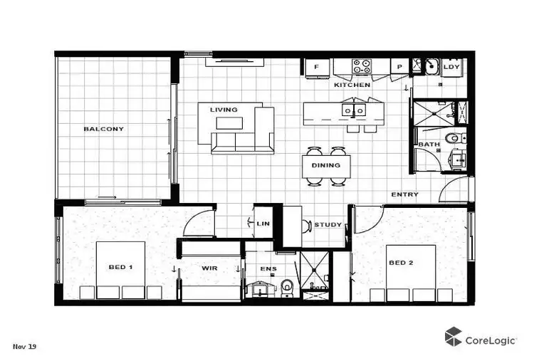 Floorplan of Homely unit listing, 308/5 Bermagui Crescent, Buddina QLD 4575