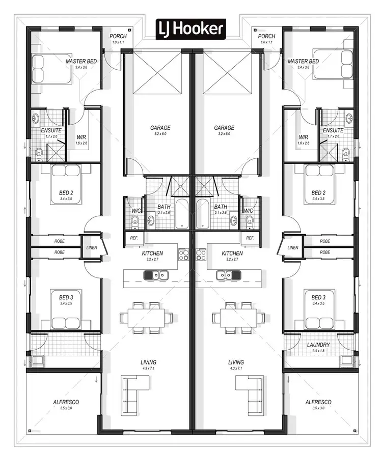 Floorplan of Homely semi-detached listing, 17A Auburn Vale Road, Inverell NSW 2360