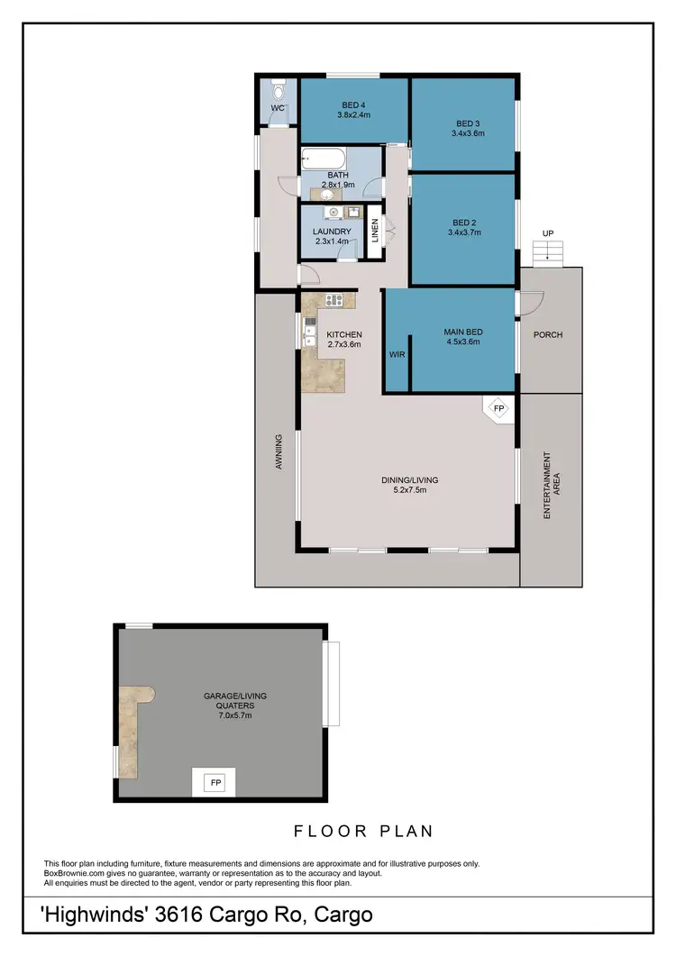 Floorplan of Homely rural property listing, 3616 Cargo Road, Cargo NSW 2800