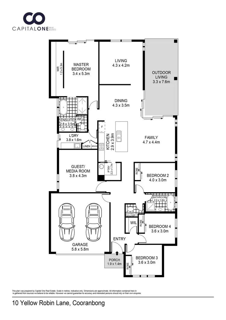 Floorplan of Homely house listing, 10 Yellow Robin Lane, Cooranbong NSW 2265