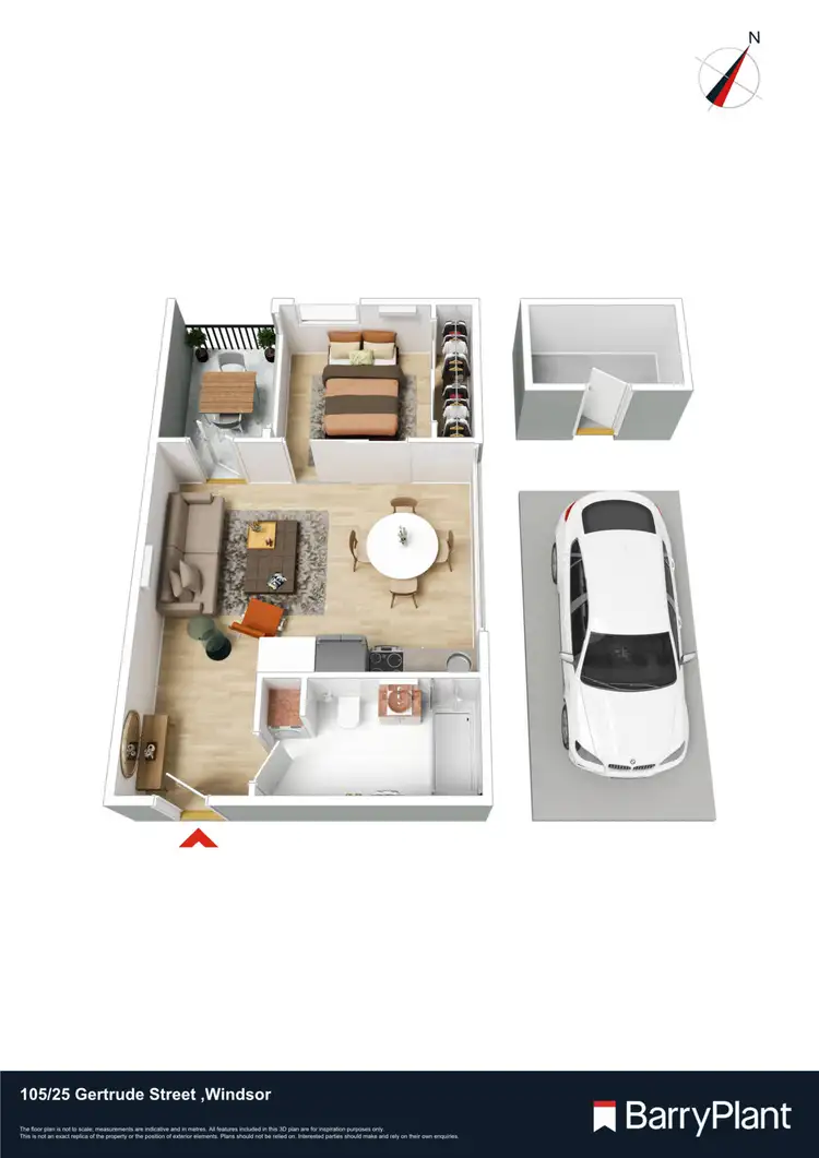 Floorplan of Homely apartment listing, 105/25 Gertrude Street, Windsor VIC 3181