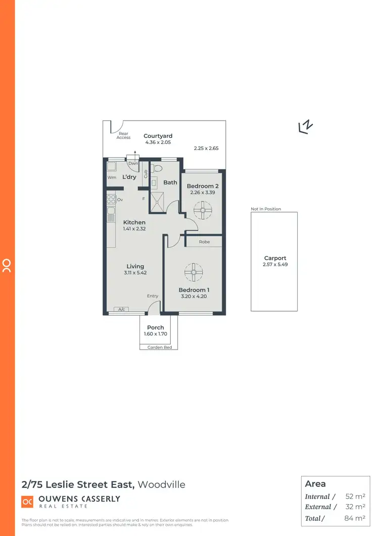 Floorplan of Homely unit listing, 2/75 Leslie Street East, Woodville Park SA 5011