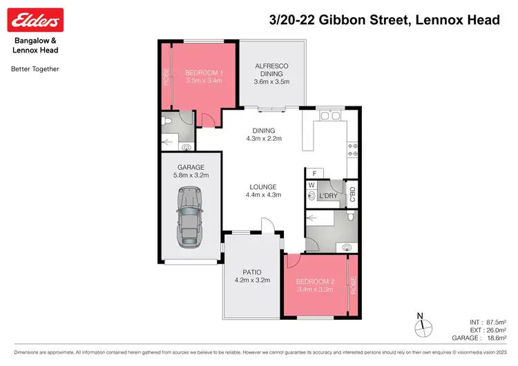 Floorplan of Homely townhouse listing, 3/20 Gibbon Street, Lennox Head NSW 2478