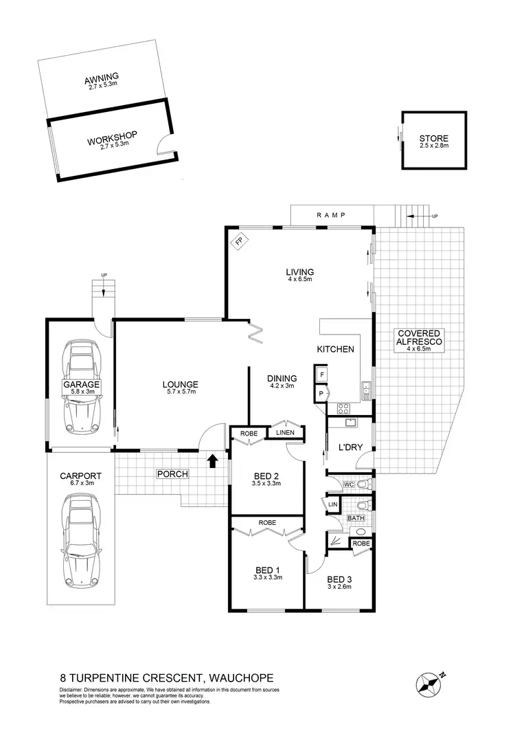 Floorplan of Homely house listing, 8 Turpentine Crescent, Wauchope NSW 2446