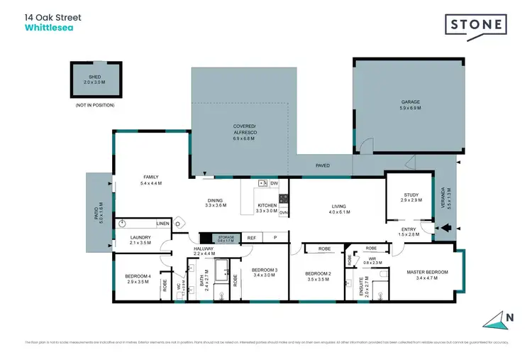 Floorplan of Homely house listing, 14 Oak Street, Whittlesea VIC 3757