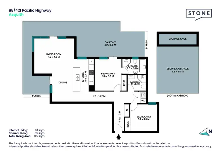 Floorplan of Homely apartment listing, 88/421 Pacific Highway, Asquith NSW 2077