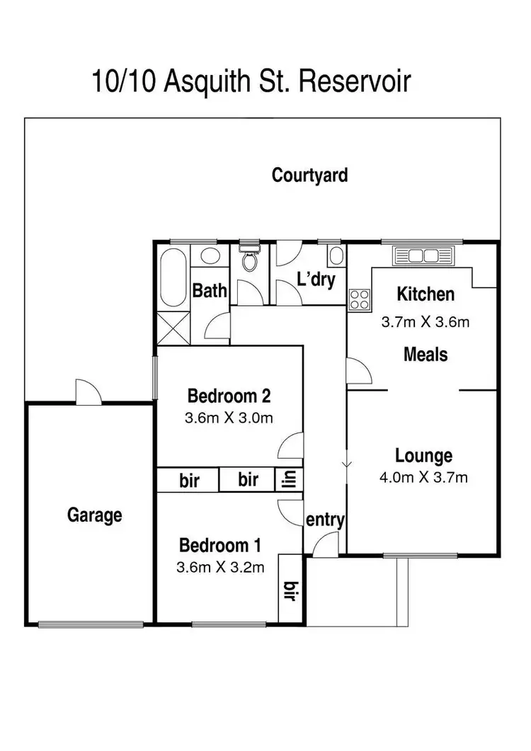 Floorplan of Homely unit listing, 10/10 Asquith Street, Reservoir VIC 3073