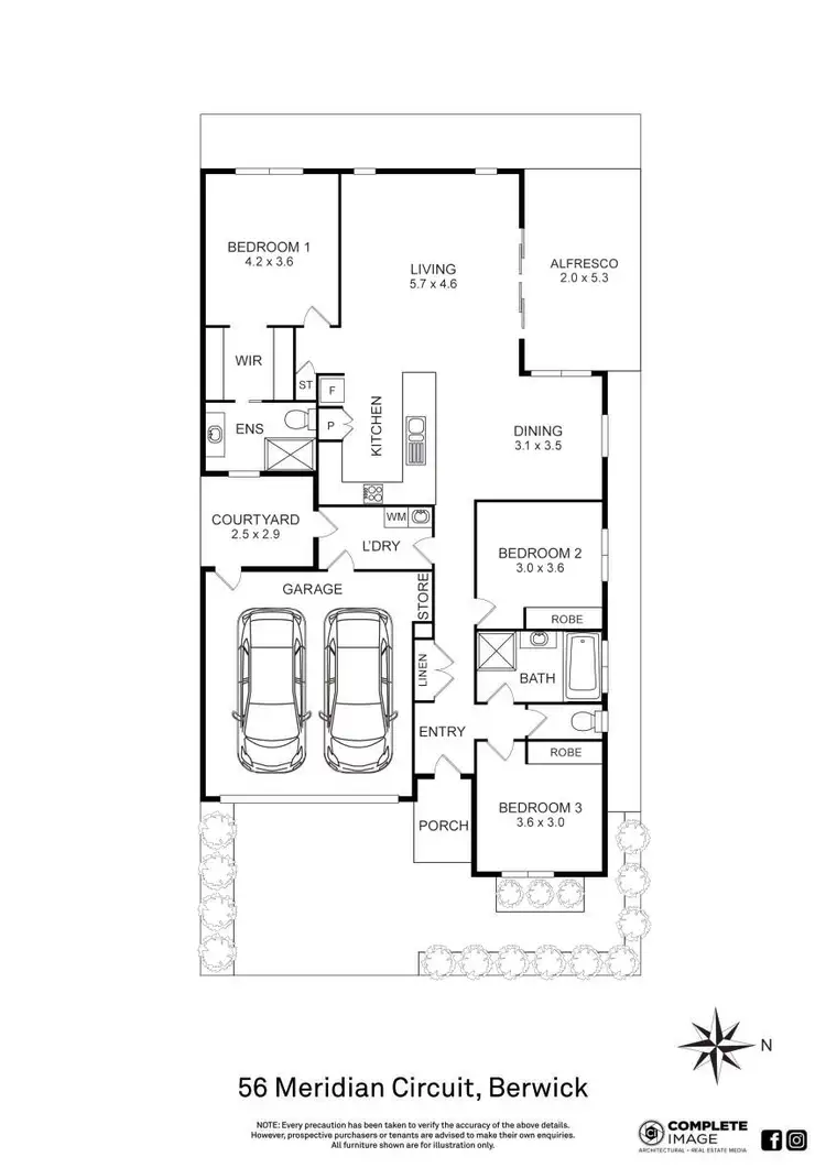 Floorplan of Homely house listing, 56 Meridian Circuit, Berwick VIC 3806