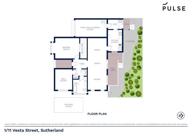 Floorplan of Homely villa listing, 1/11 Vesta Street, Sutherland NSW 2232