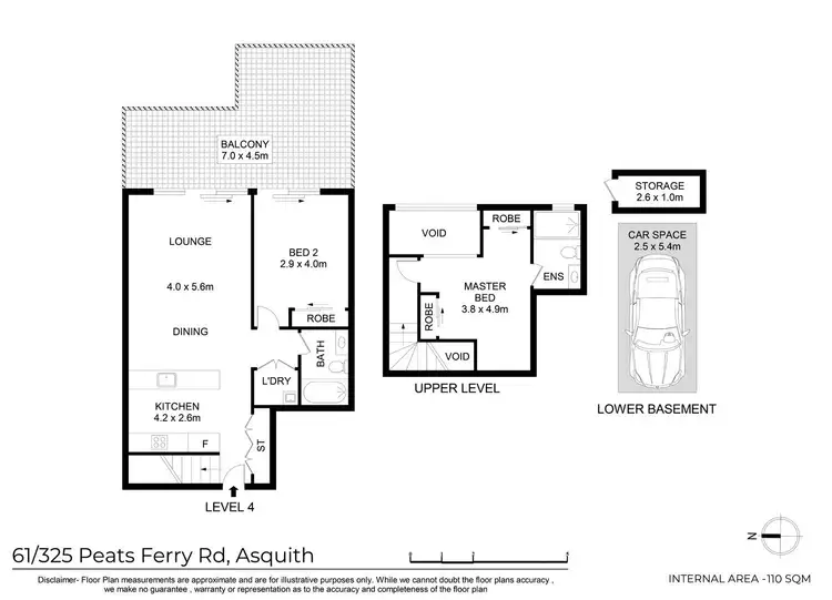 Floorplan of Homely unit listing, 61/325-331 Peats Ferry Road, Asquith NSW 2077