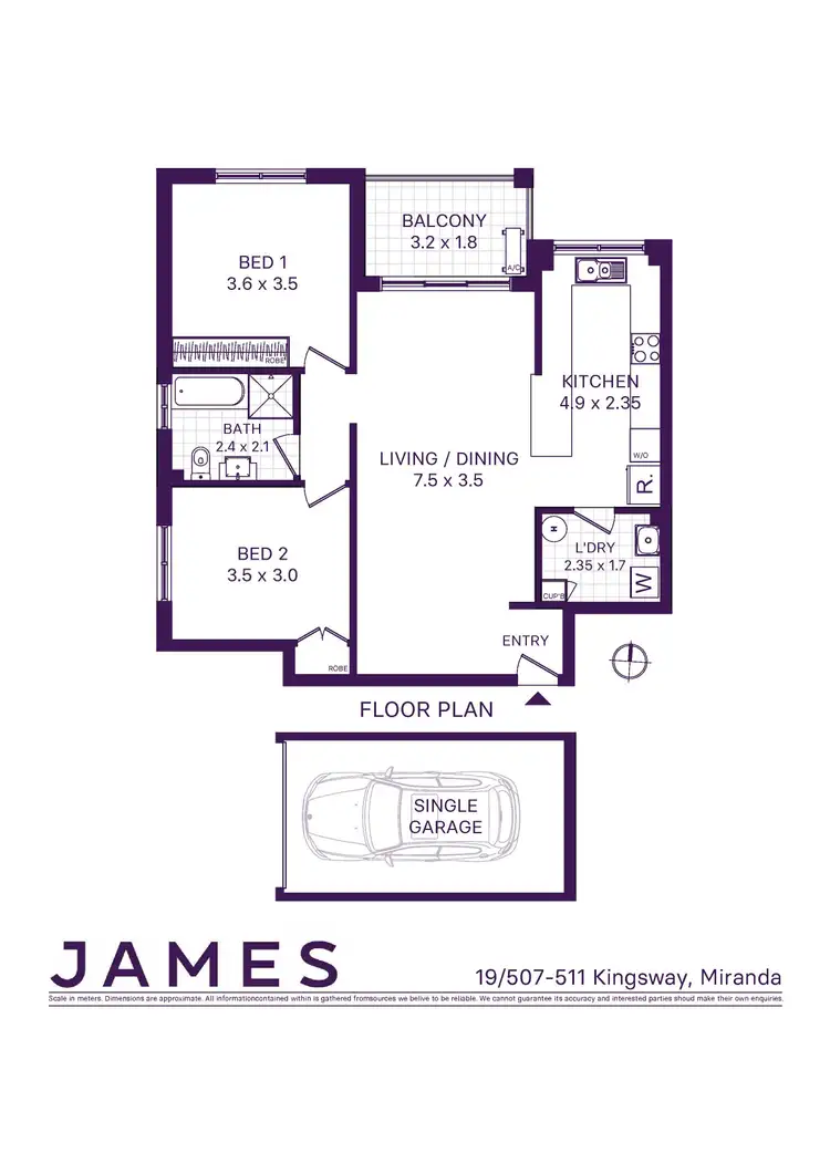 Floorplan of Homely apartment listing, 19/507-511 Kingsway, Miranda NSW 2228