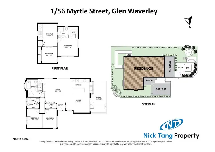 Floorplan of Homely house listing, 1/56 Myrtle Street, Glen Waverley VIC 3150
