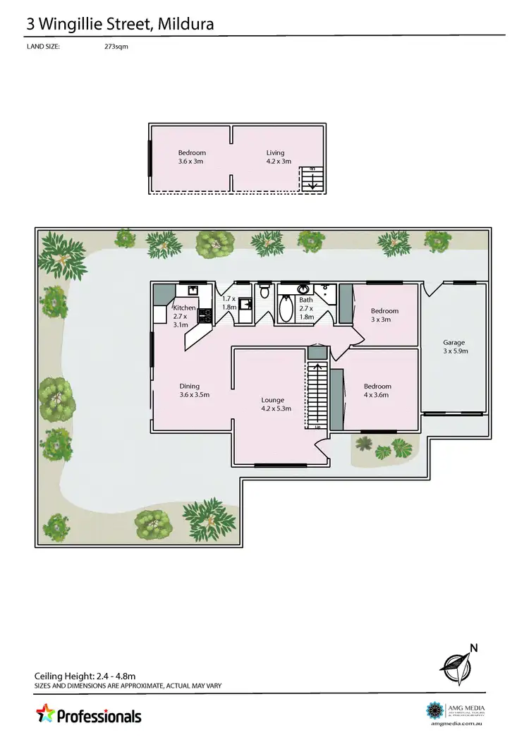 Floorplan of Homely townhouse listing, 3 Wingillie Street, Mildura VIC 3500