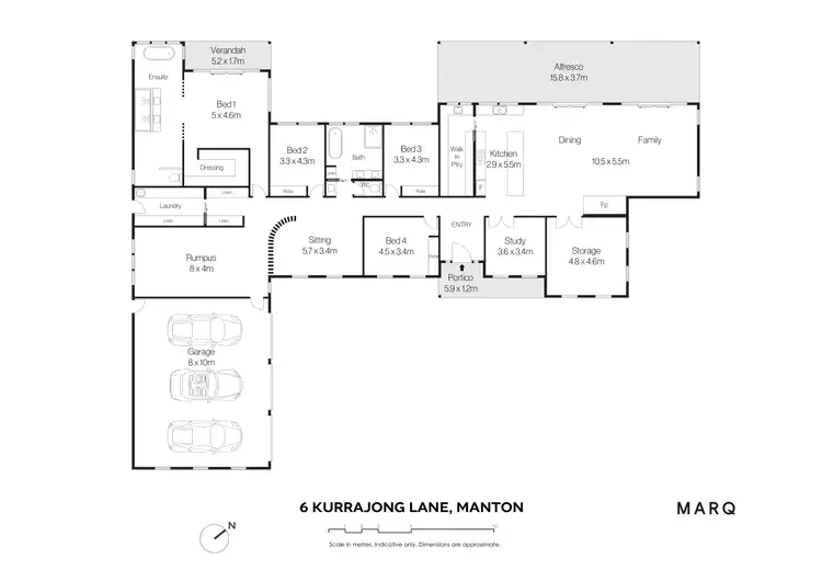 Floorplan of Homely rural property listing, 6 Kurrajong Lane, Manton NSW 2582