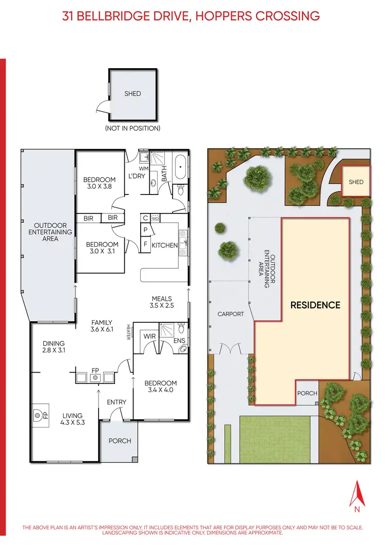Floorplan of Homely house listing, 31 Bellbridge Drive, Hoppers Crossing VIC 3029