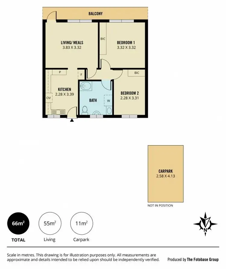 Floorplan of Homely unit listing, 52/3 Noblet Street, Findon SA 5023